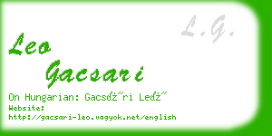 leo gacsari business card